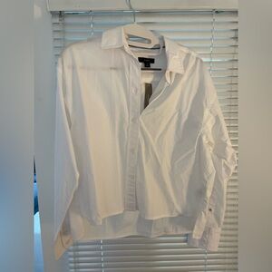 Cropped J. crew button down in white. Never worn!